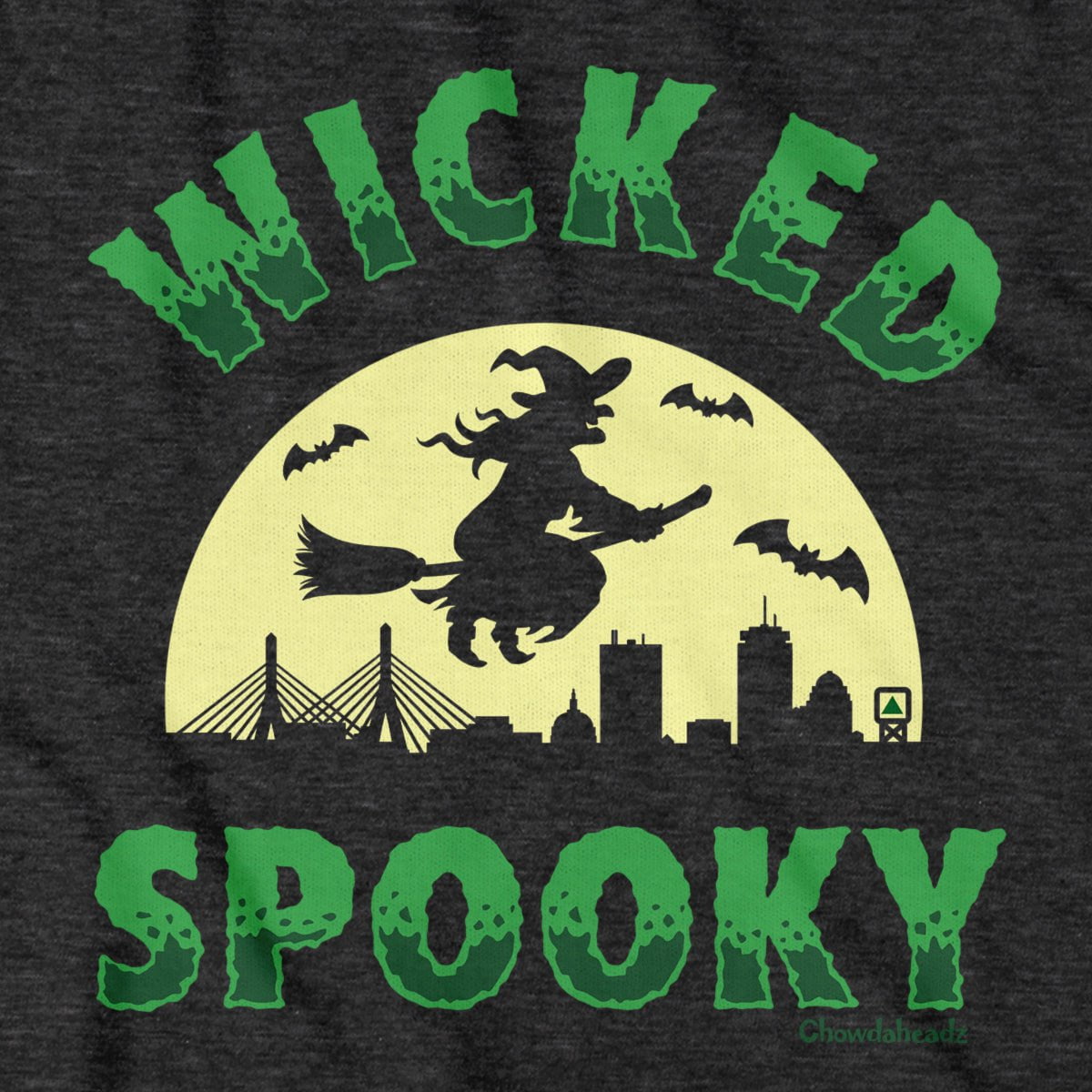 Wicked Spooky Witch Skyline Hoodie - Chowdaheadz
