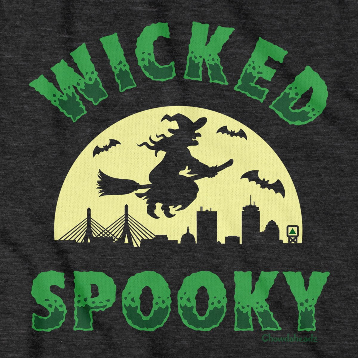 Wicked Spooky Witch Skyline T-Shirt - Chowdaheadz