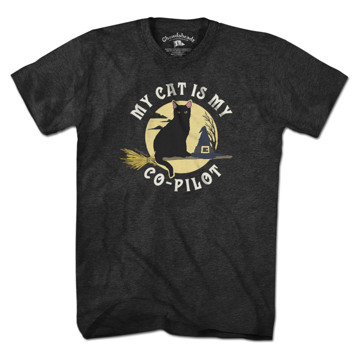 My Cat Is My Co-Pilot T-Shirt - Chowdaheadz