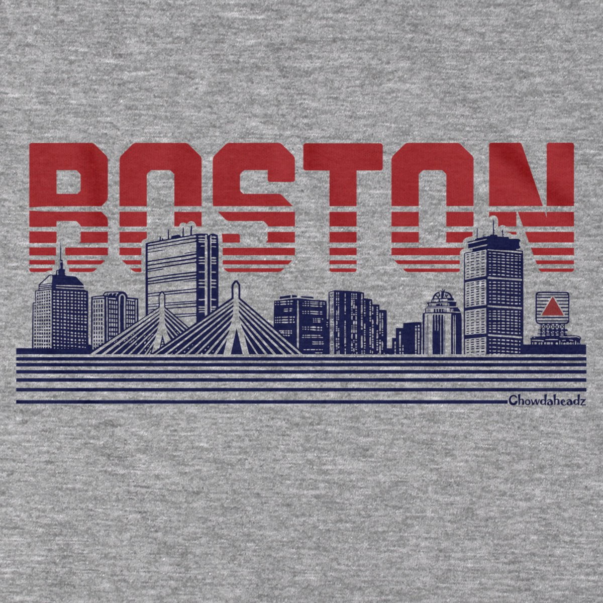 Boston Lined Cityscape T-Shirt - Chowdaheadz