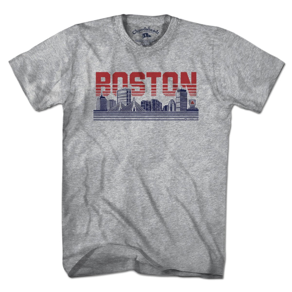 Boston Lined Cityscape T-Shirt - Chowdaheadz