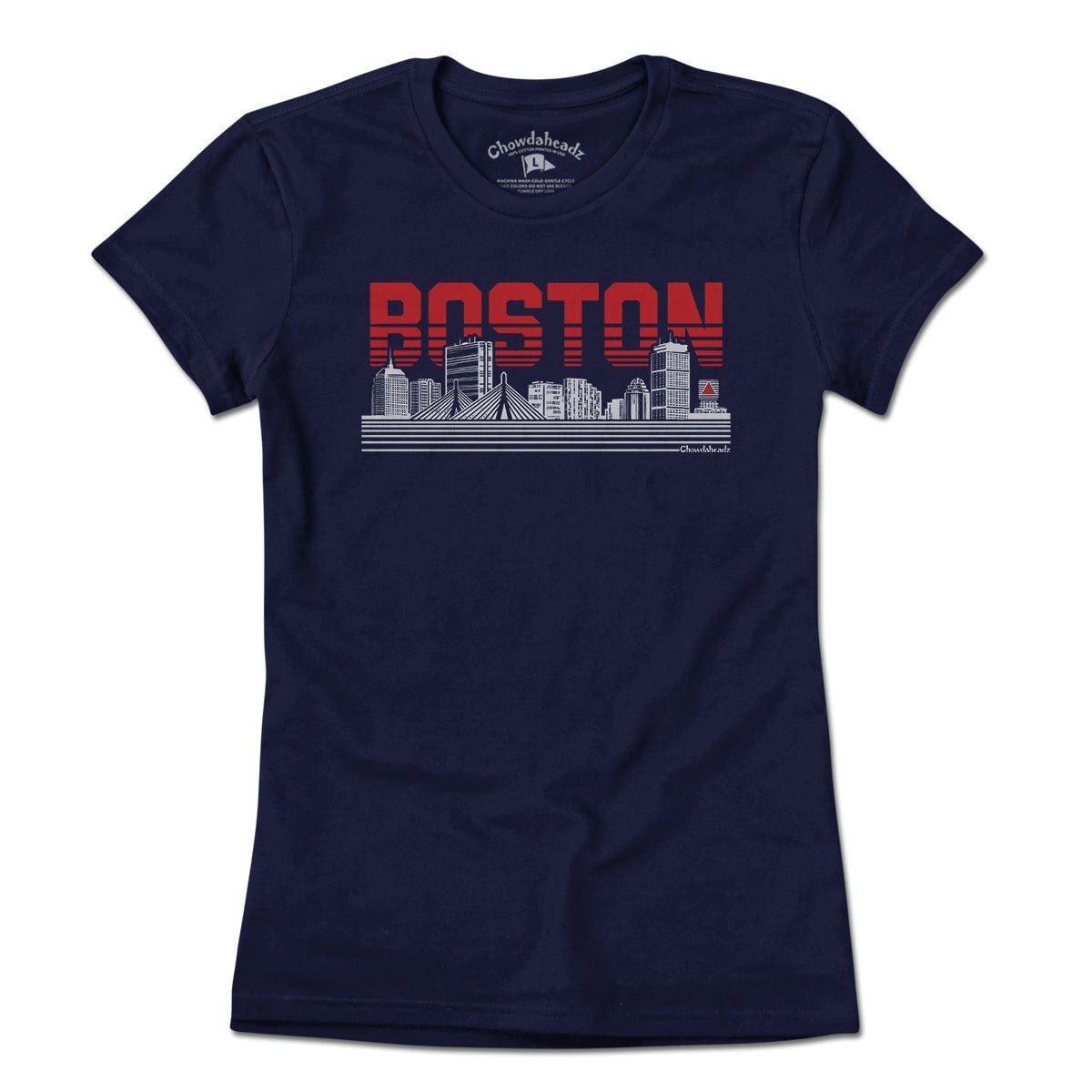 Boston Lined Cityscape T-Shirt - Chowdaheadz