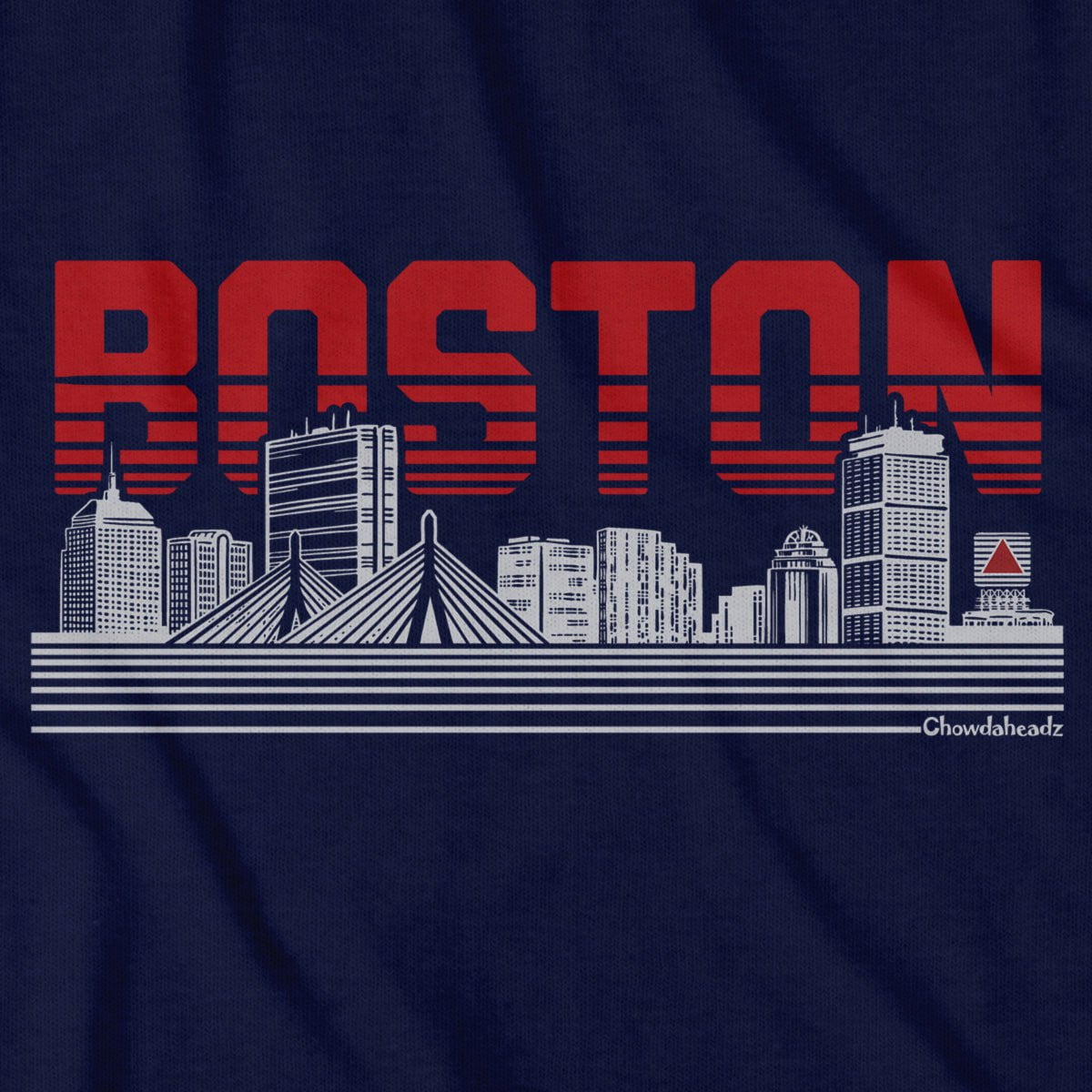 Boston Lined Cityscape T-Shirt - Chowdaheadz