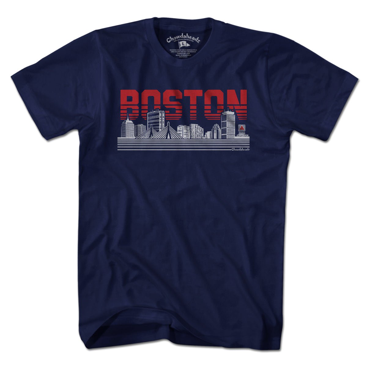 Boston Lined Cityscape T-Shirt - Chowdaheadz