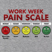 Work Week Pain Scale T-Shirt - Chowdaheadz