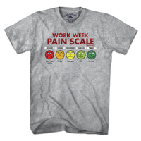 Work Week Pain Scale T-Shirt - Chowdaheadz