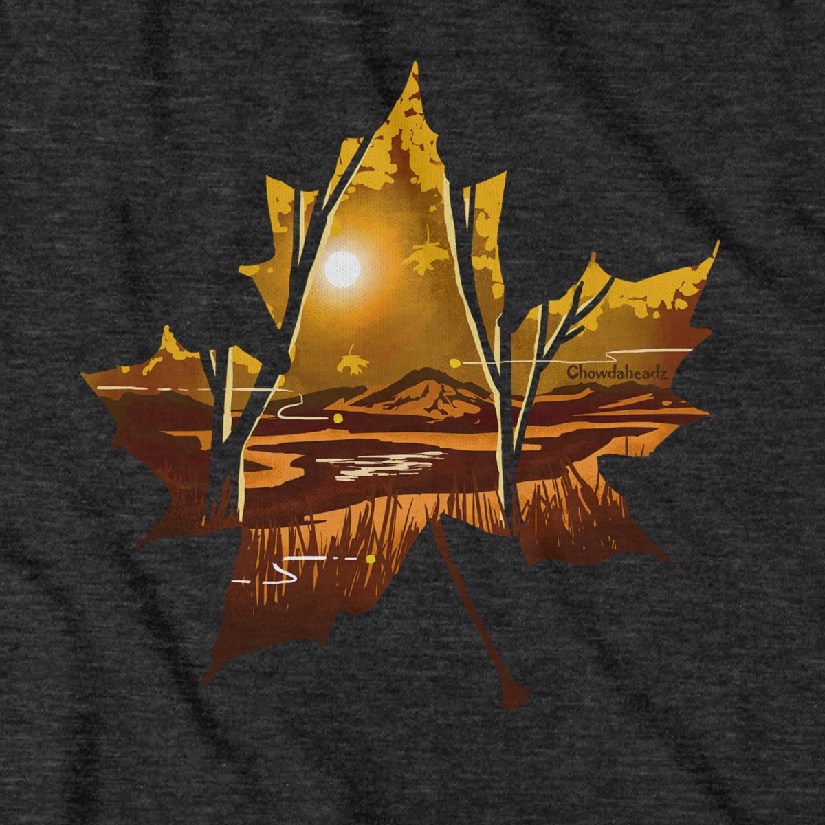 Maple Leaf Landscape T-Shirt - Chowdaheadz