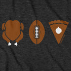 Turkey Football Pie Thanksgiving Hoodie - Chowdaheadz