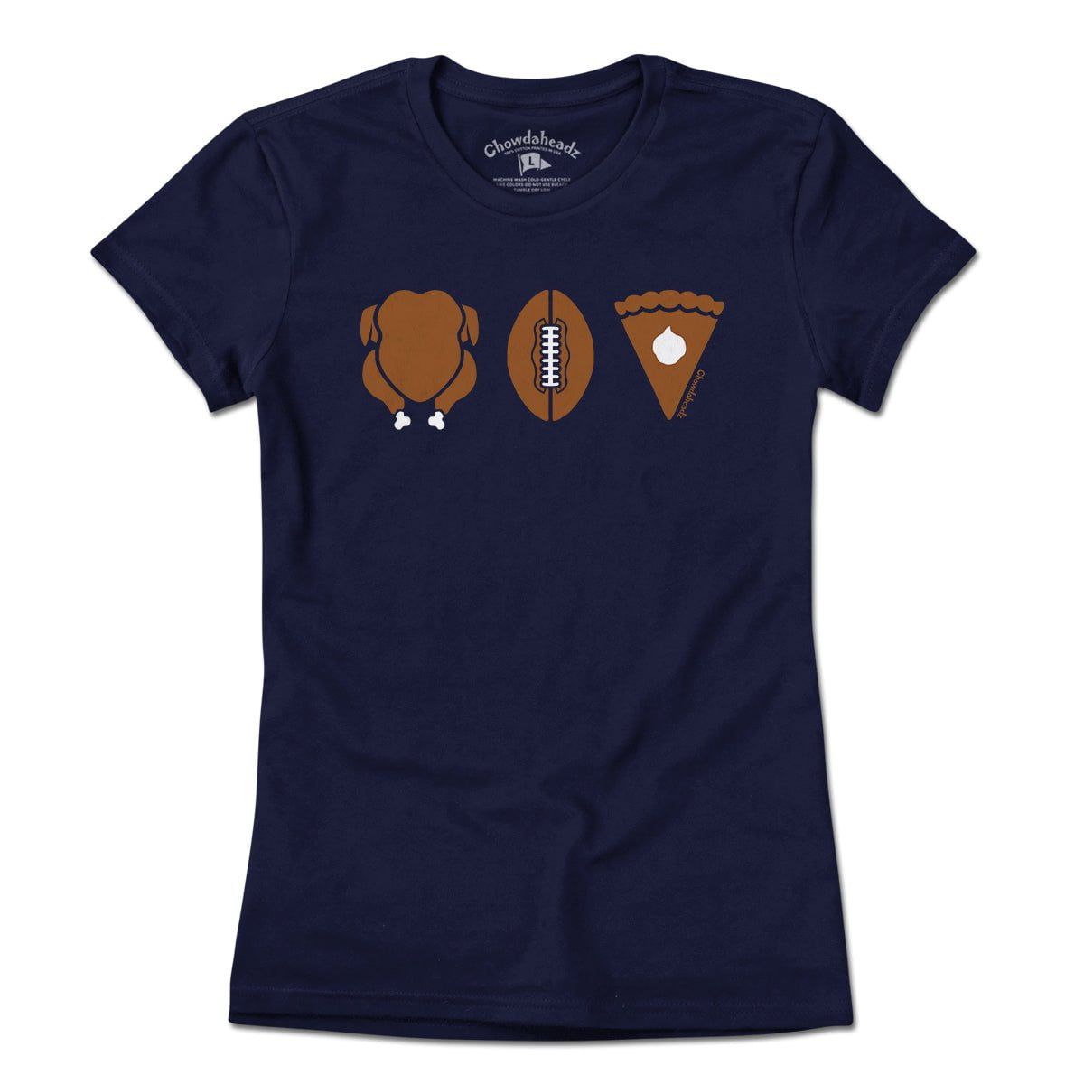 Turkey Football Pie Thanksgiving T-Shirt - Chowdaheadz