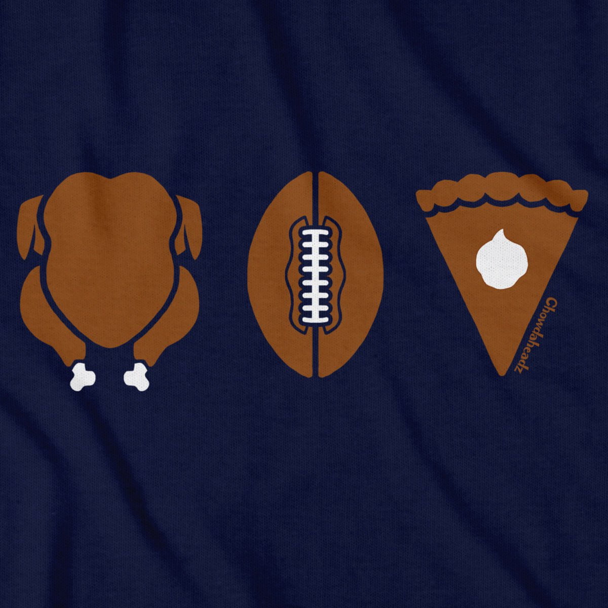 Turkey Football Pie Thanksgiving T-Shirt - Chowdaheadz