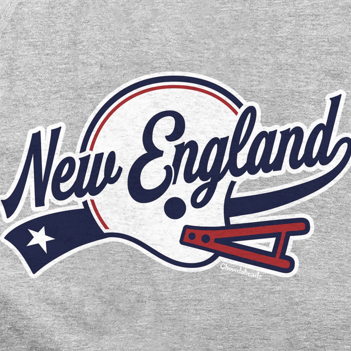 New England Helmet Script Hoodie - Chowdaheadz