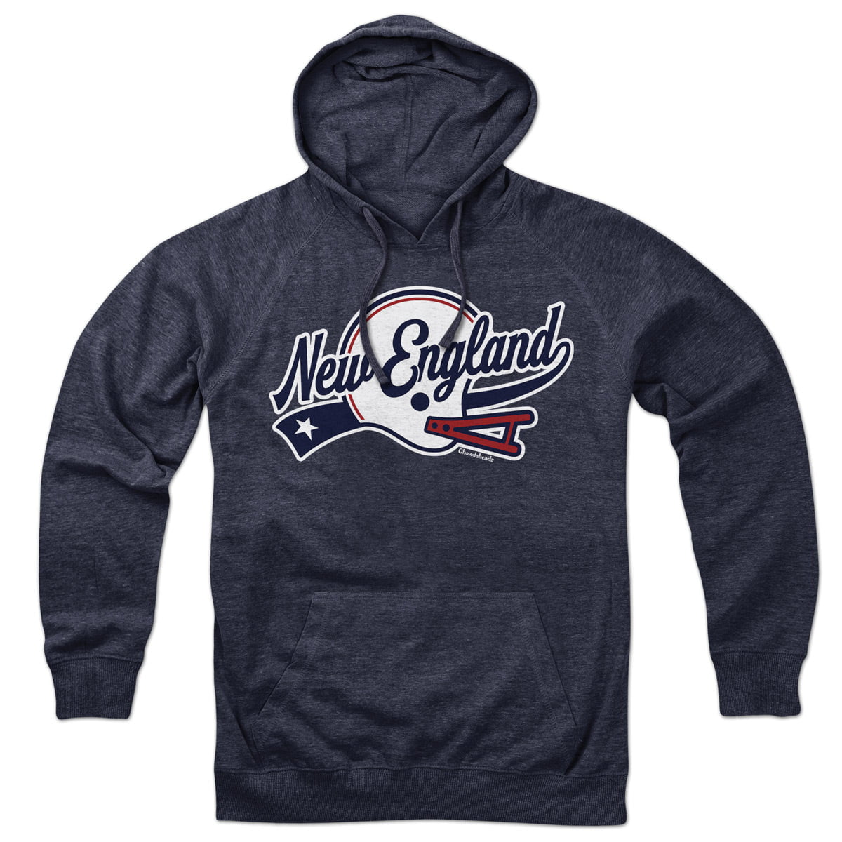 New England Helmet Script Hoodie - Chowdaheadz