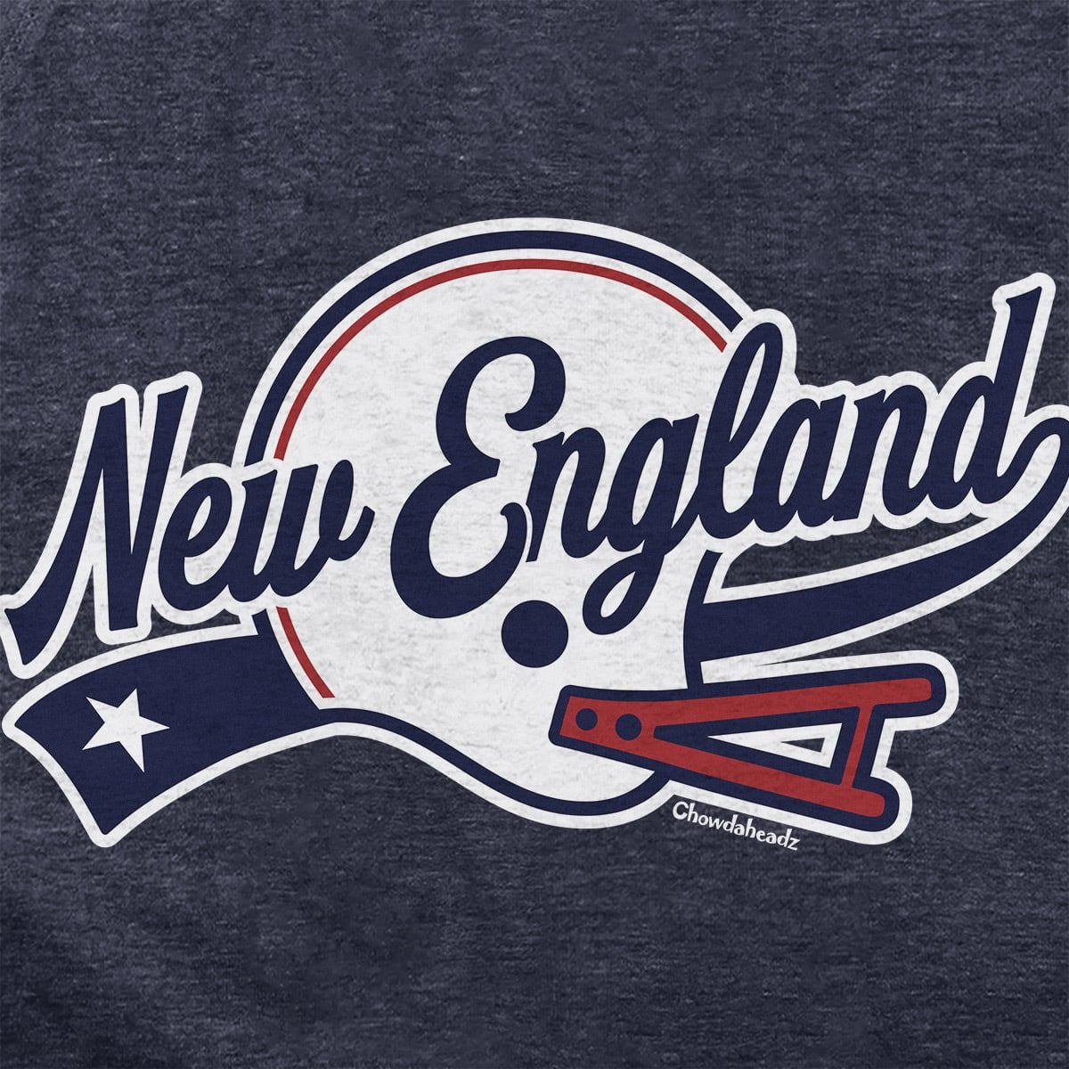 New England Helmet Script Hoodie - Chowdaheadz