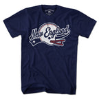 New England Helmet Script T-Shirt - Chowdaheadz
