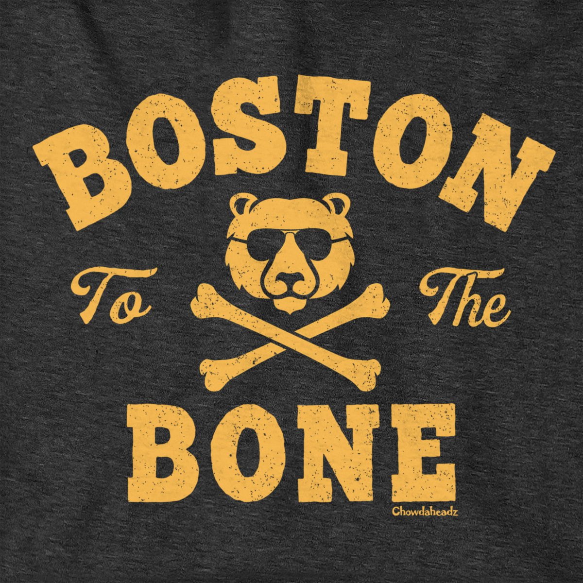 Boston To The Bone Black & Gold Hoodie - Chowdaheadz