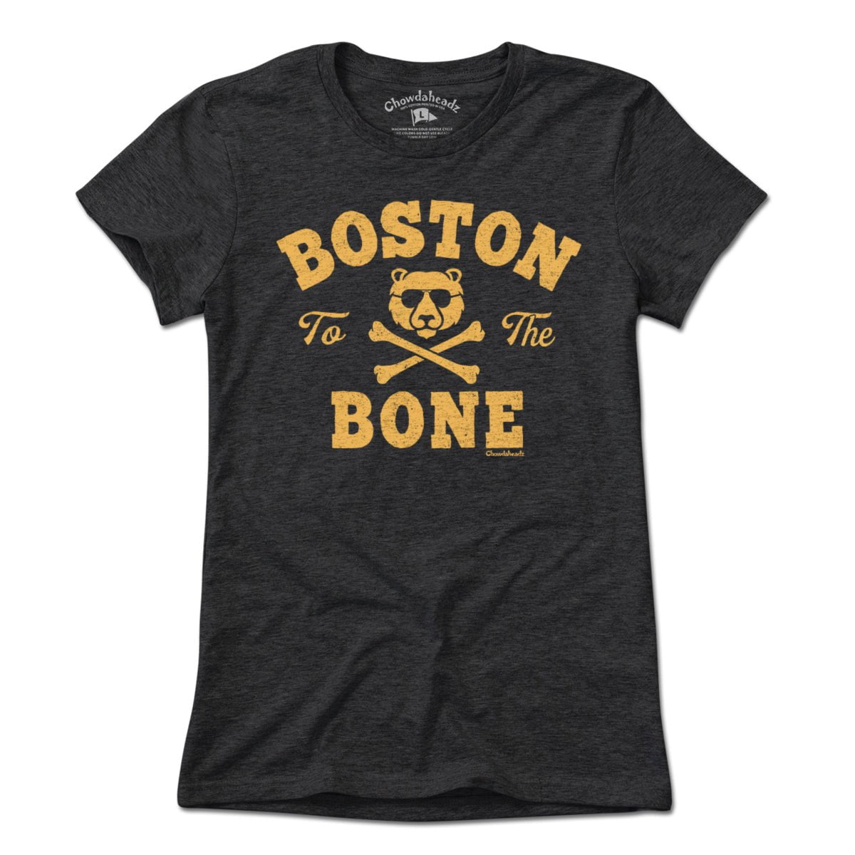 Boston to the Bone Black & Gold T-Shirt - Chowdaheadz