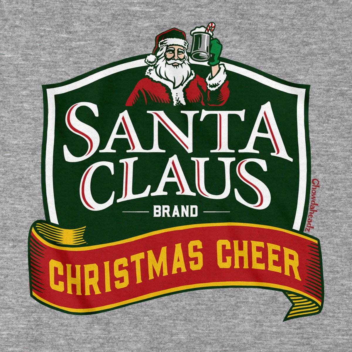 Santa Claus Christmas Cheer Logo T-Shirt - Chowdaheadz