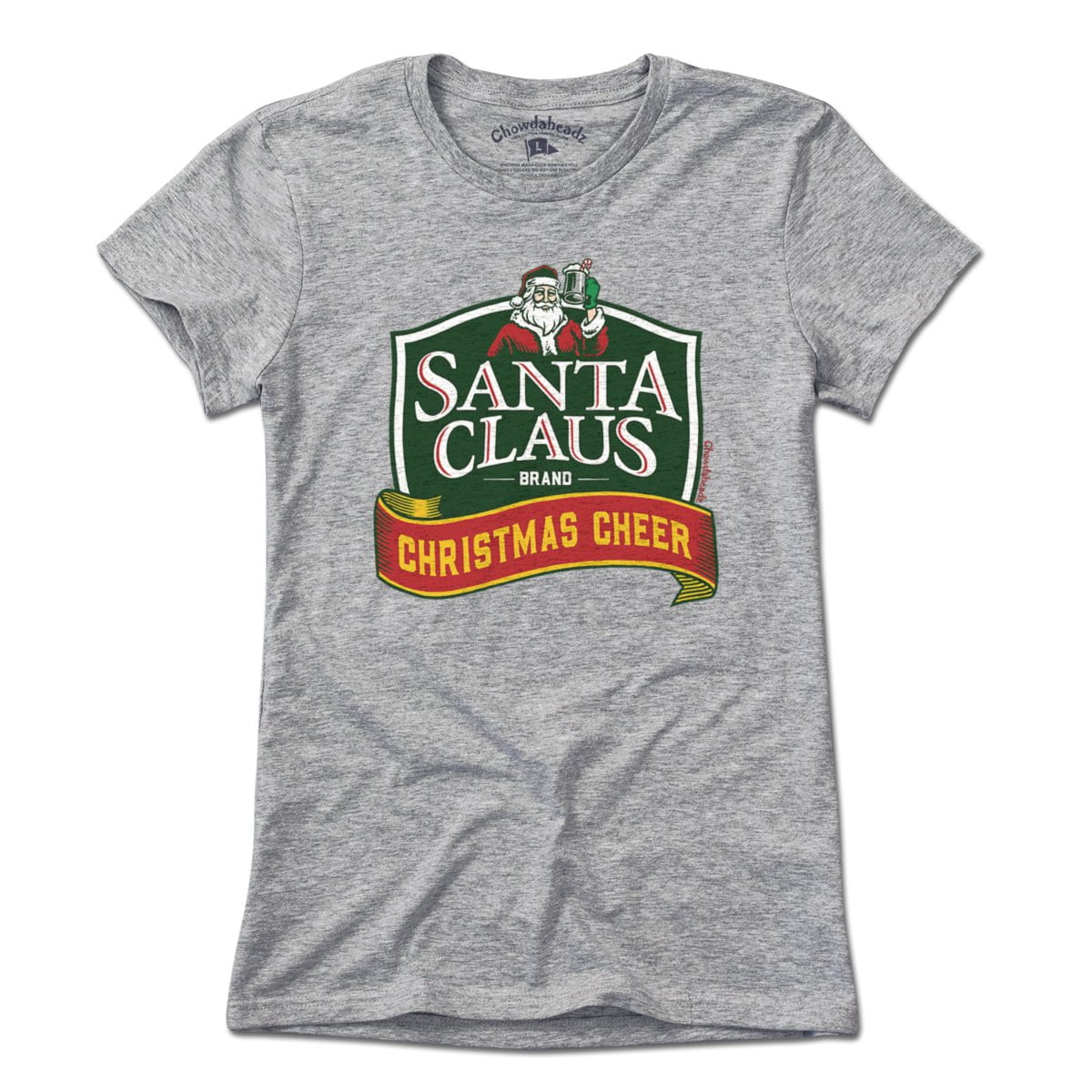 Santa Claus Christmas Cheer Logo T-Shirt - Chowdaheadz