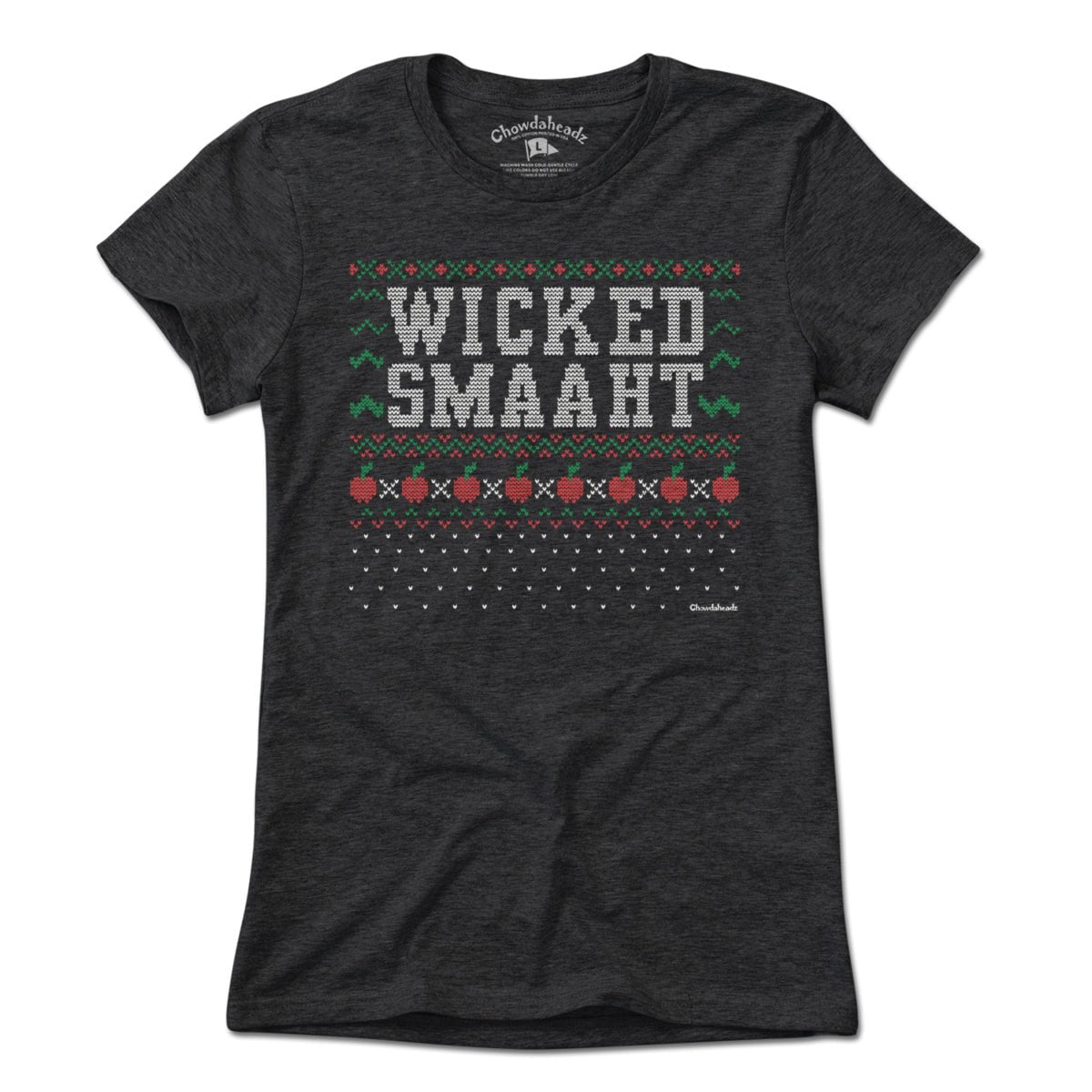Wicked Smaaht Ugly Holiday Sweater T-Shirt - Chowdaheadz