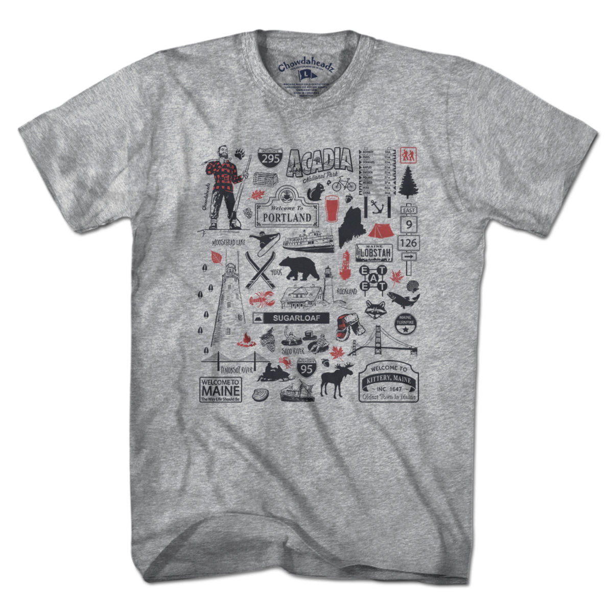 Maine Tourist Attraction T-Shirt - Chowdaheadz