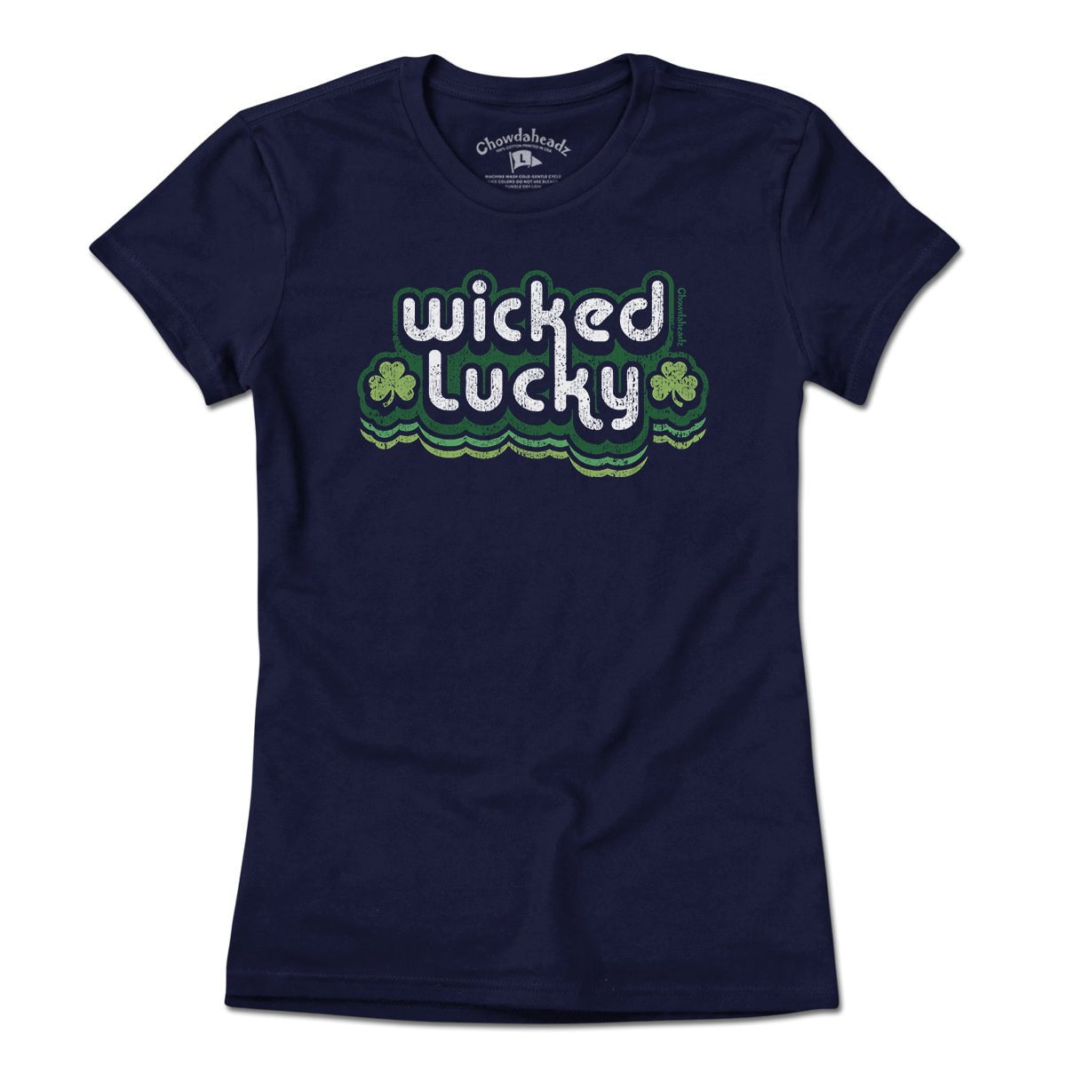Wicked Lucky Retro T-Shirt - Chowdaheadz