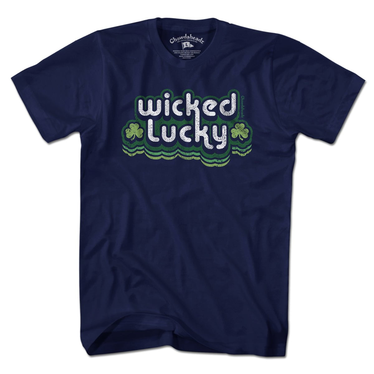 Wicked Lucky Retro T-Shirt - Chowdaheadz