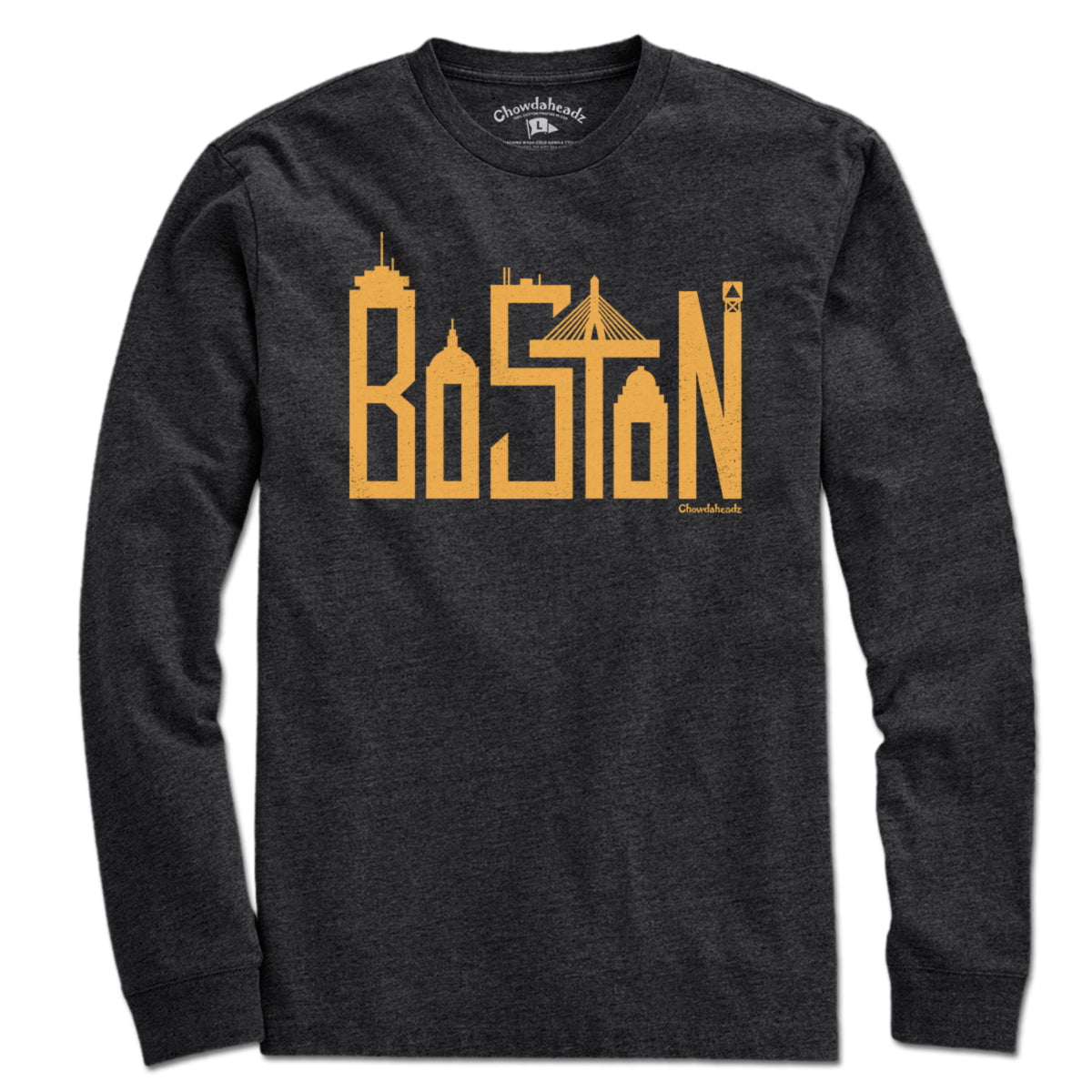 Boston Team Skyline Letters T-shirt - Chowdaheadz