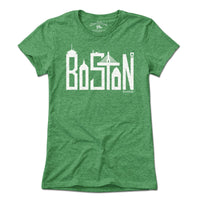 Boston Team Skyline Letters T-shirt - Chowdaheadz