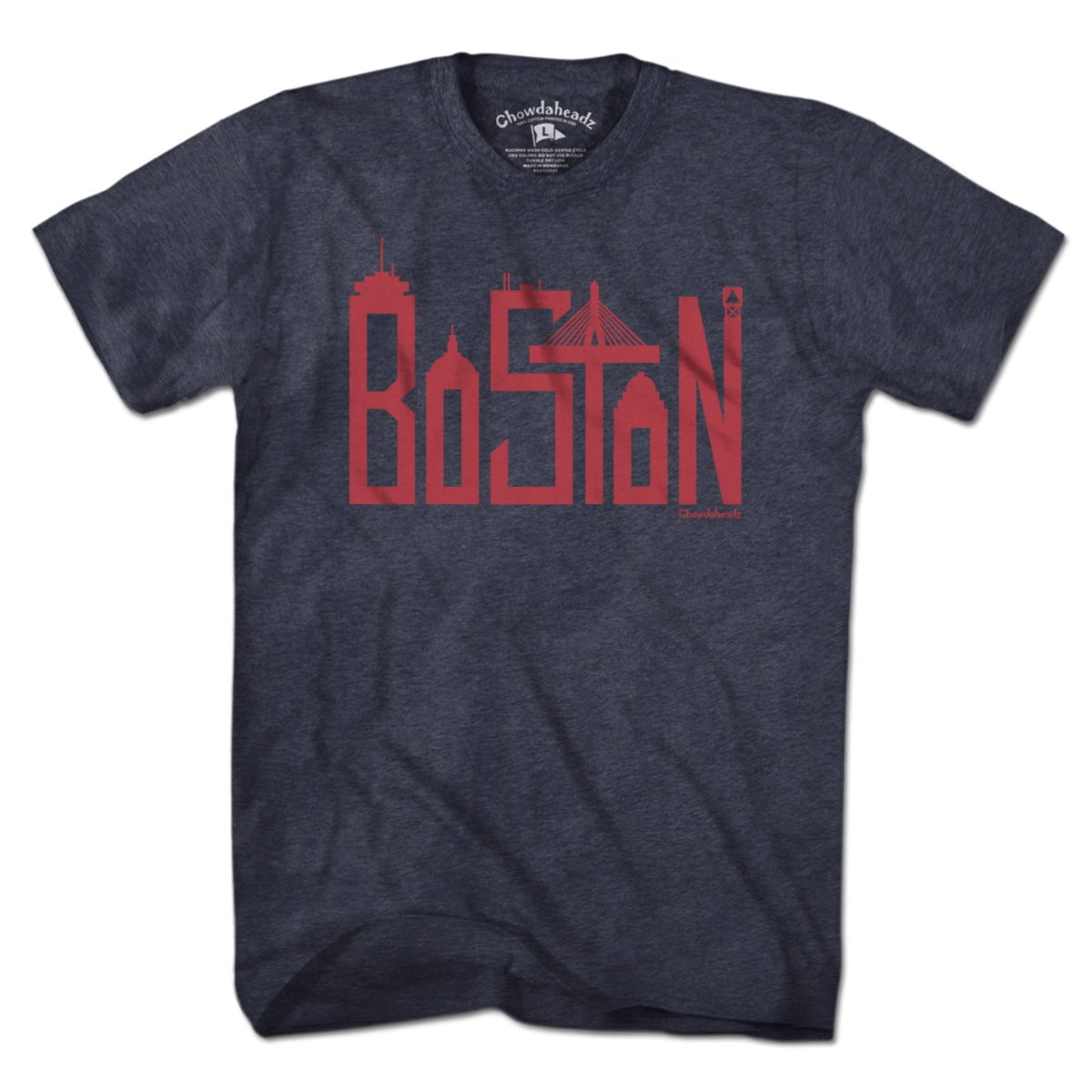 Boston Team Skyline Letters T-shirt - Chowdaheadz