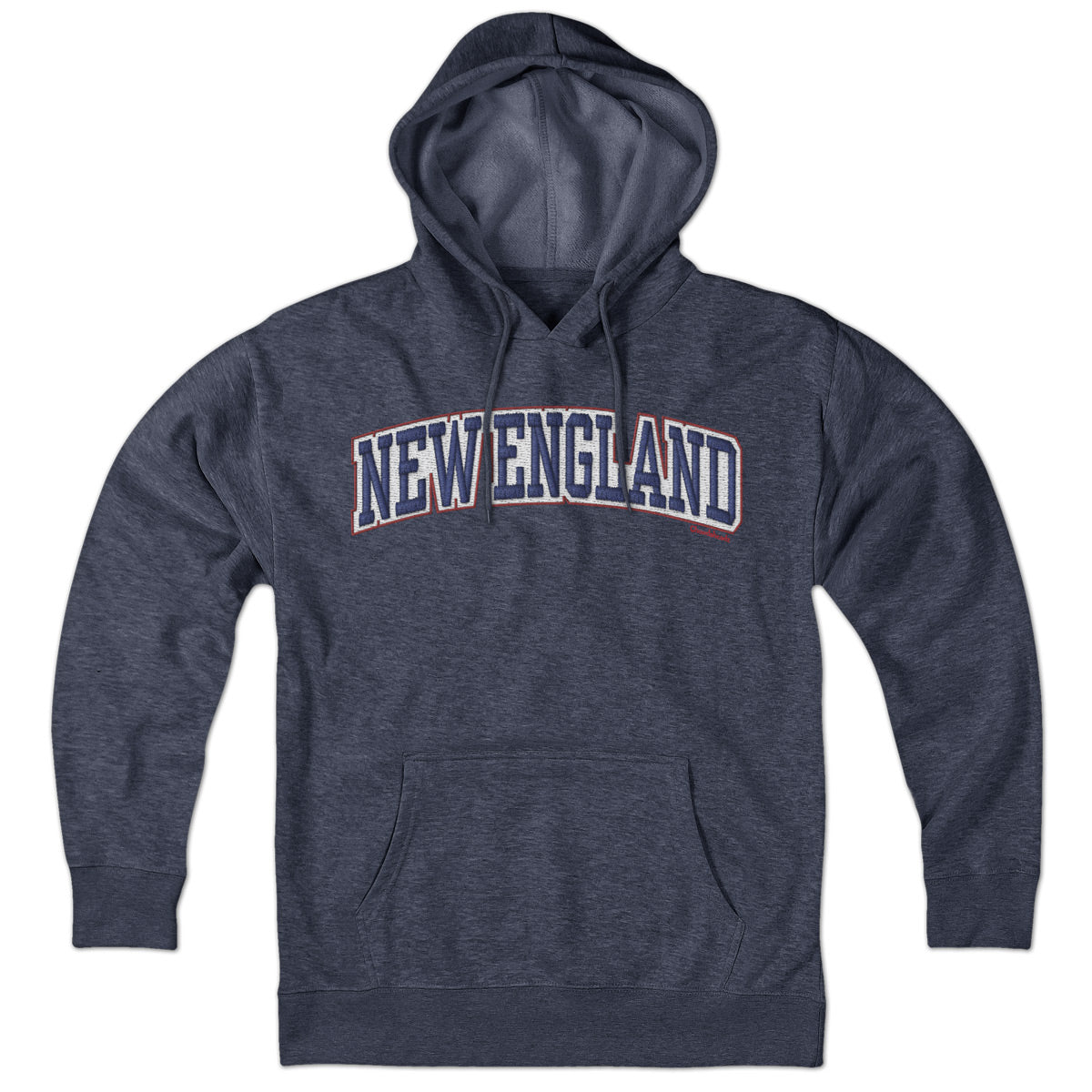 New England Arch Faux Embroidery Hoodie - Chowdaheadz