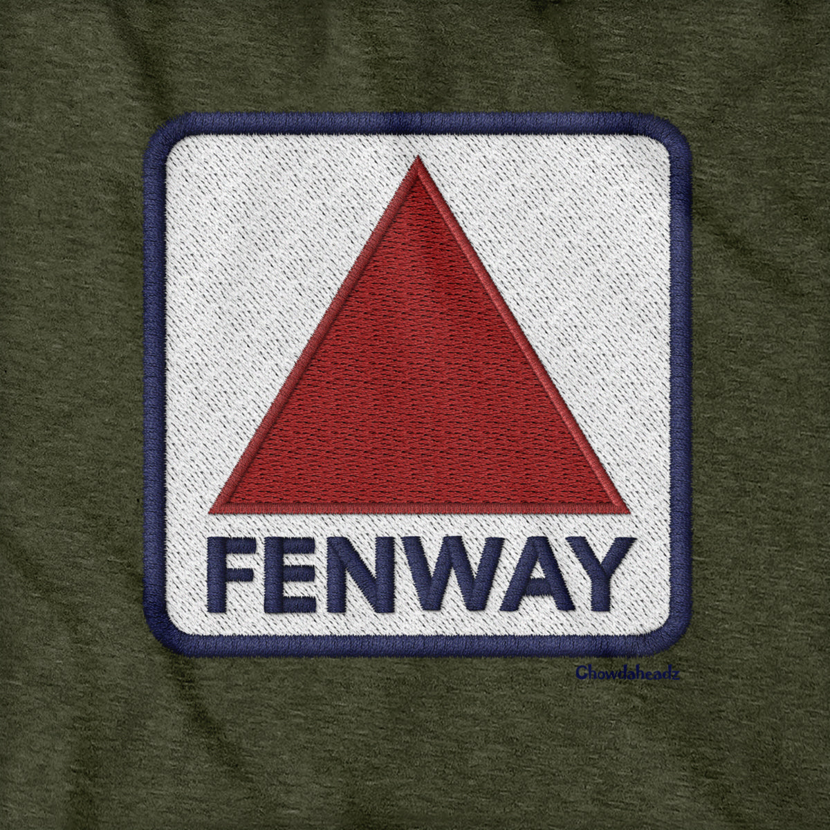 Fenway Sign Faux Embroidery Hoodie - Chowdaheadz