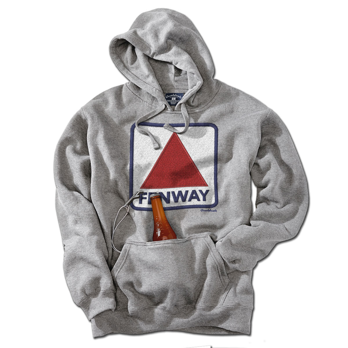 Fenway Sign Faux Embroidery Tailgater Hoodie - Chowdaheadz