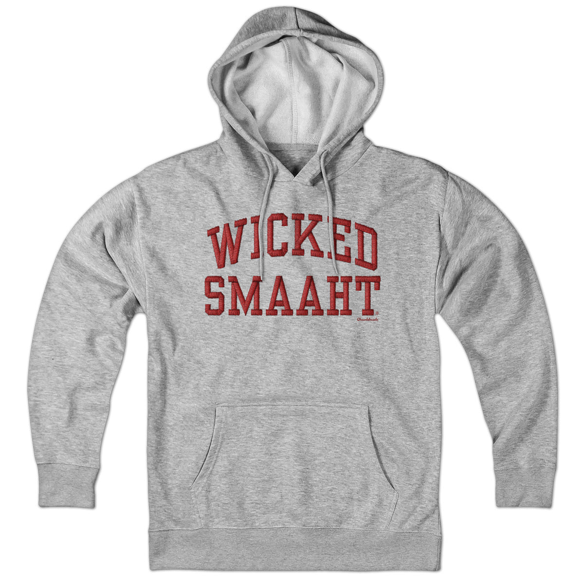 Wicked Smaaht Faux Embroidery Hoodie - Chowdaheadz