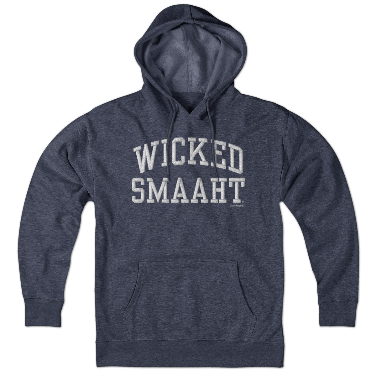 Wicked Smaaht Faux Embroidery Hoodie - Chowdaheadz