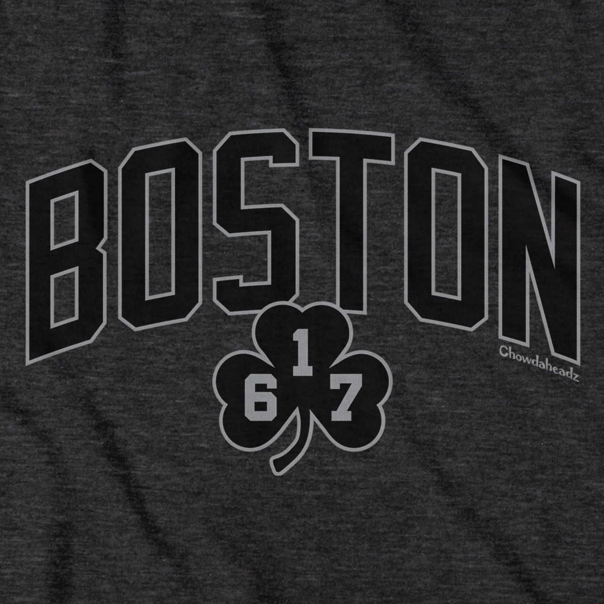 Boston Arch 617 Shamrock Blackout T-Shirt - Chowdaheadz