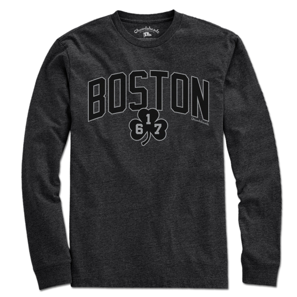 Boston Arch 617 Shamrock Blackout T-Shirt - Chowdaheadz