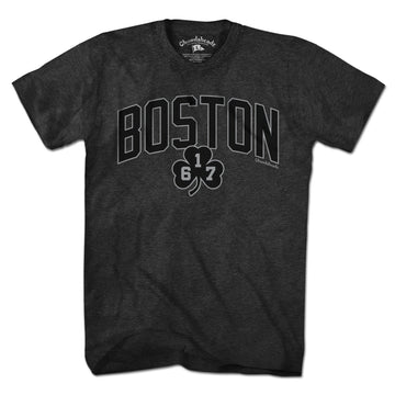 Boston Arch 617 Shamrock Blackout T-Shirt - Chowdaheadz