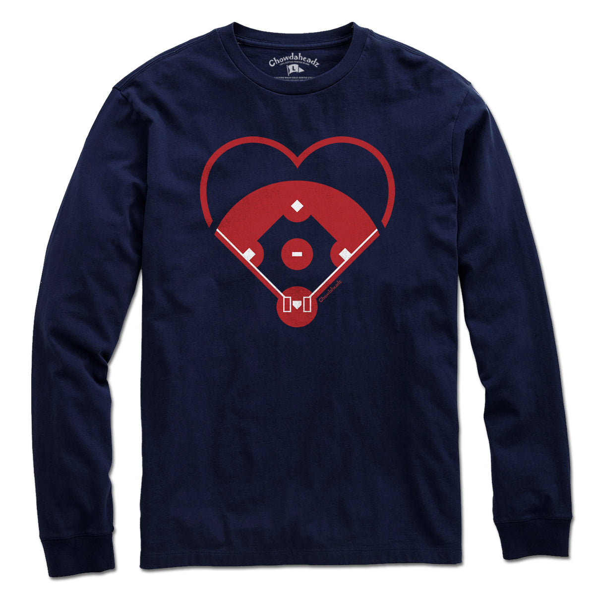 Baseball Diamond Heart T-Shirt - Chowdaheadz