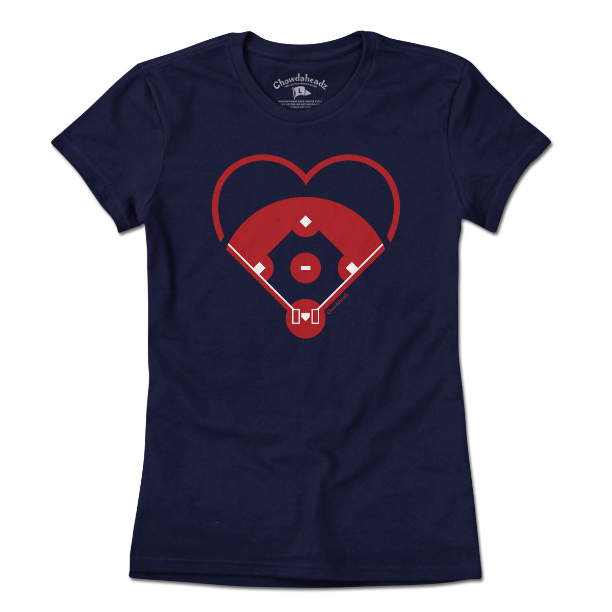 Baseball Diamond Heart T-Shirt - Chowdaheadz