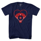 Baseball Diamond Heart T-Shirt - Chowdaheadz