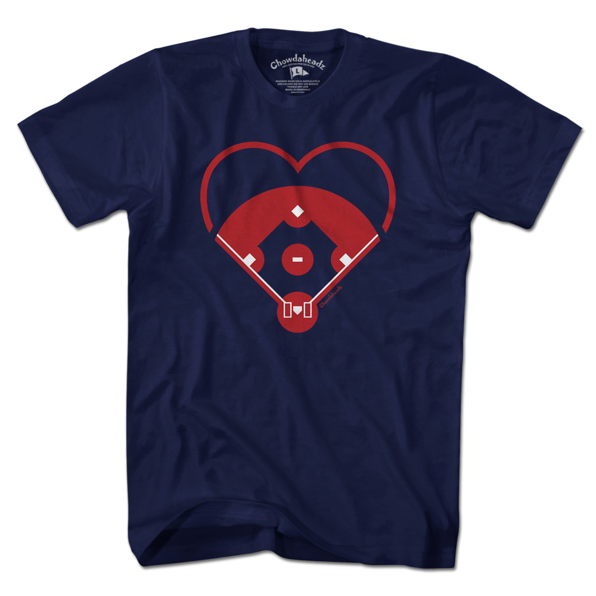 Baseball Diamond Heart T-Shirt - Chowdaheadz