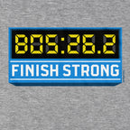 Finish Strong Marathon Time Clock T-Shirt - Chowdaheadz