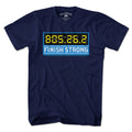 Finish Strong Marathon Time Clock T-Shirt - Chowdaheadz