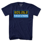 Finish Strong Marathon Time Clock T-Shirt - Chowdaheadz