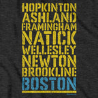 Cities & Towns Race Course T-Shirt - Chowdaheadz