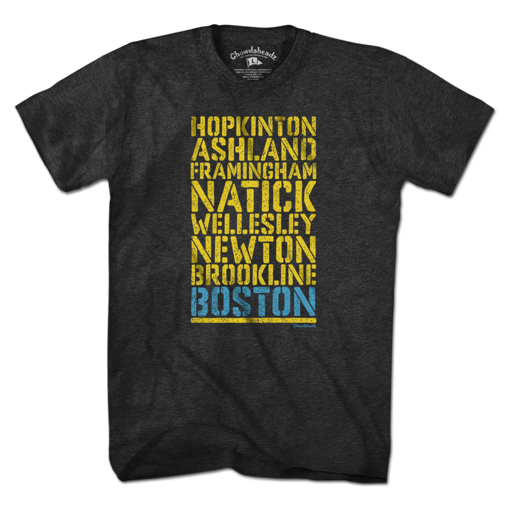 Cities & Towns Race Course T-Shirt - Chowdaheadz
