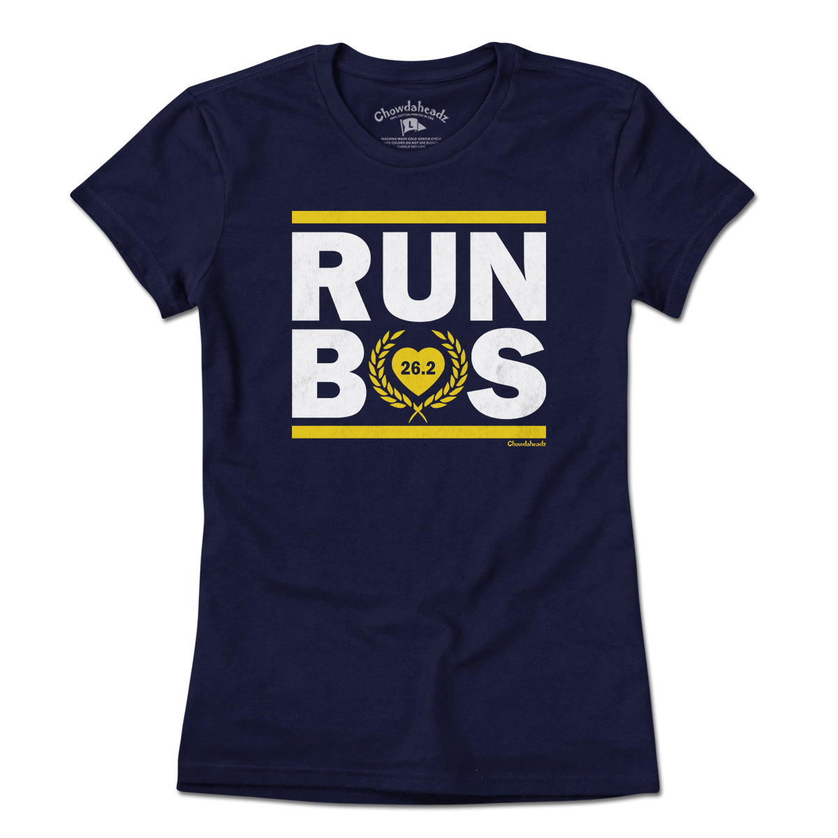 Run Bos 26.2 Heart T-Shirt - Chowdaheadz