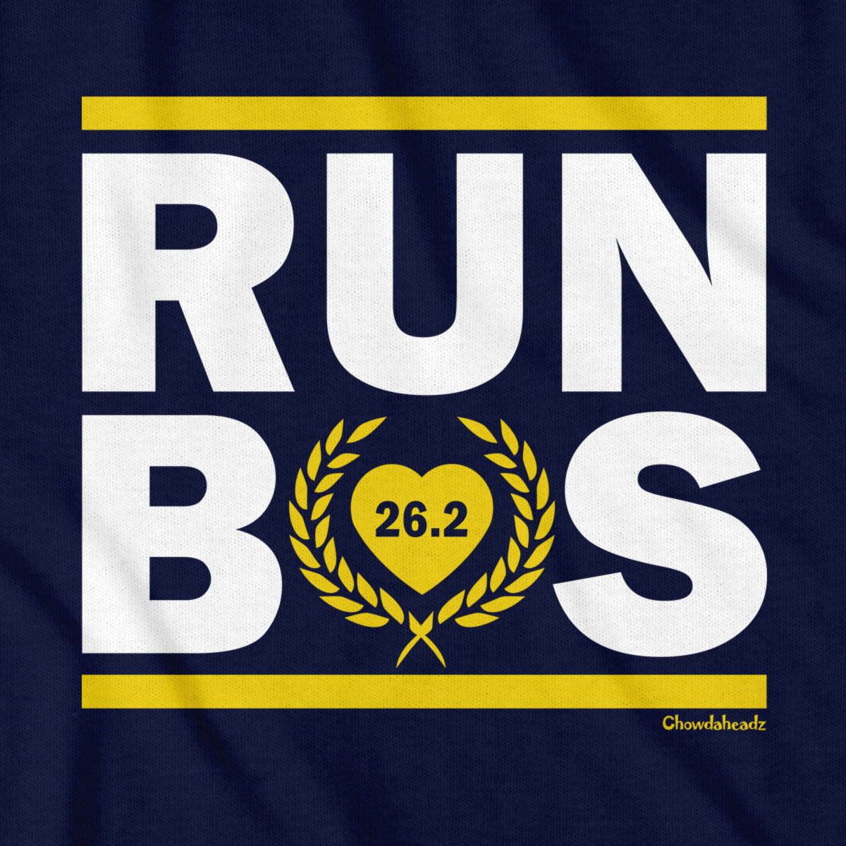 Run Bos 26.2 Heart T-Shirt - Chowdaheadz