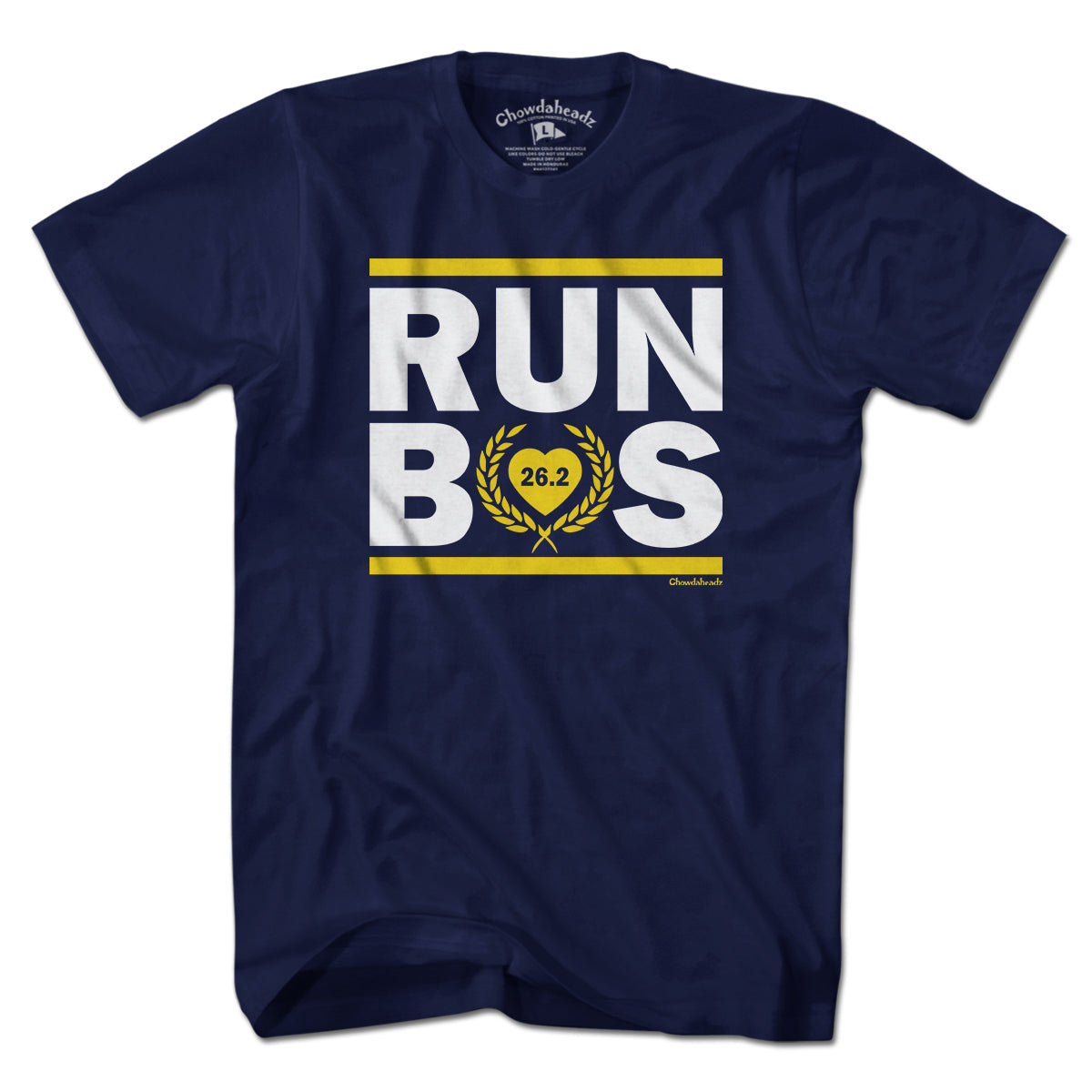 Run Bos 26.2 Heart T-Shirt - Chowdaheadz