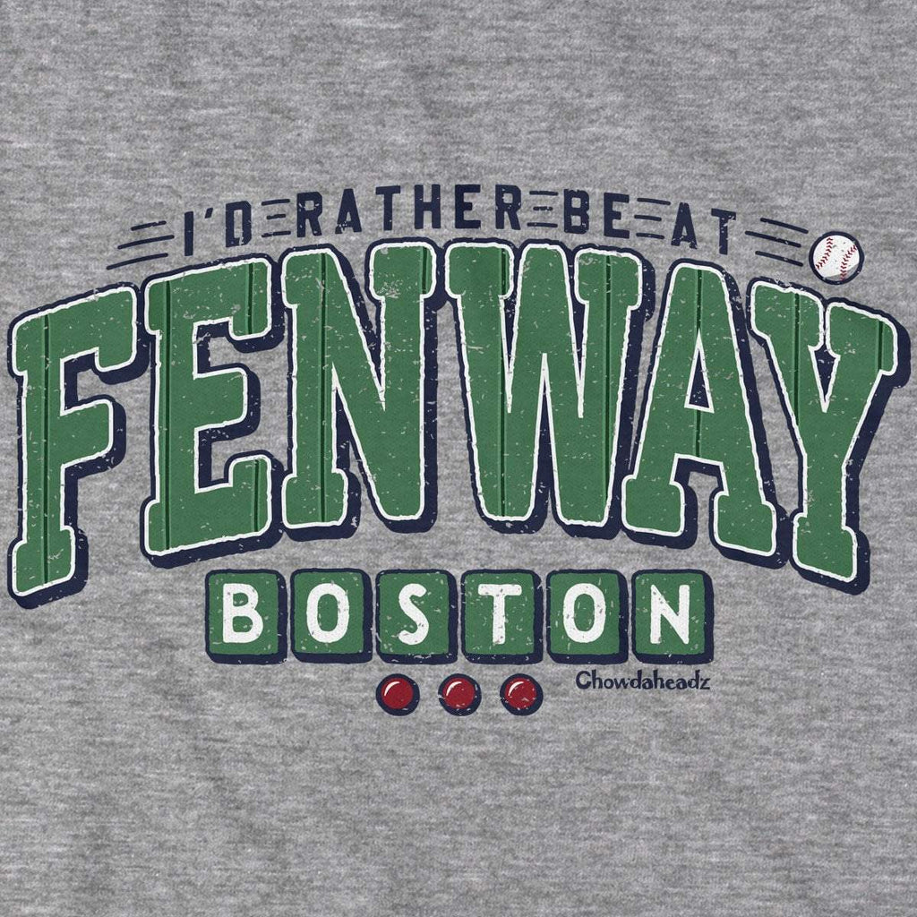 I'd Rather Be At Fenway T-Shirt — graphic detail in Gray
